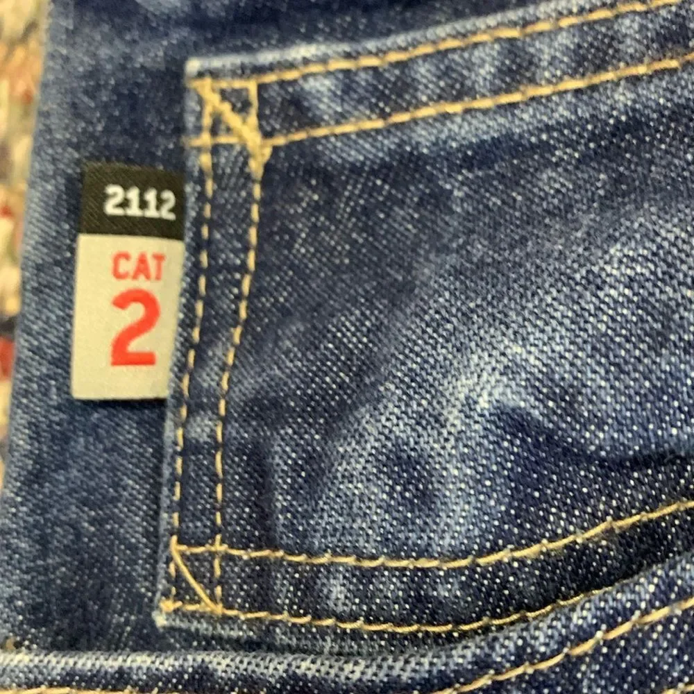 Carhartt Men's Flame Resistant Blue Denim Relaxed Fit Signature Jeans 30 X 32